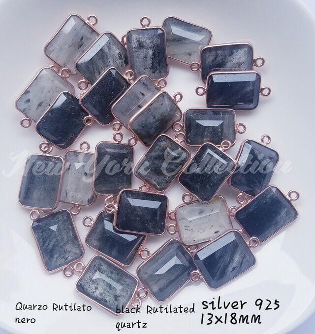 connettori argento 925 quarzo rutilato nero 13x18.jpg